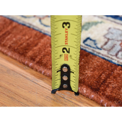 10'X13'10" Red Antiqued Peshawar Heris Hand Knotted Pure Wool Rug