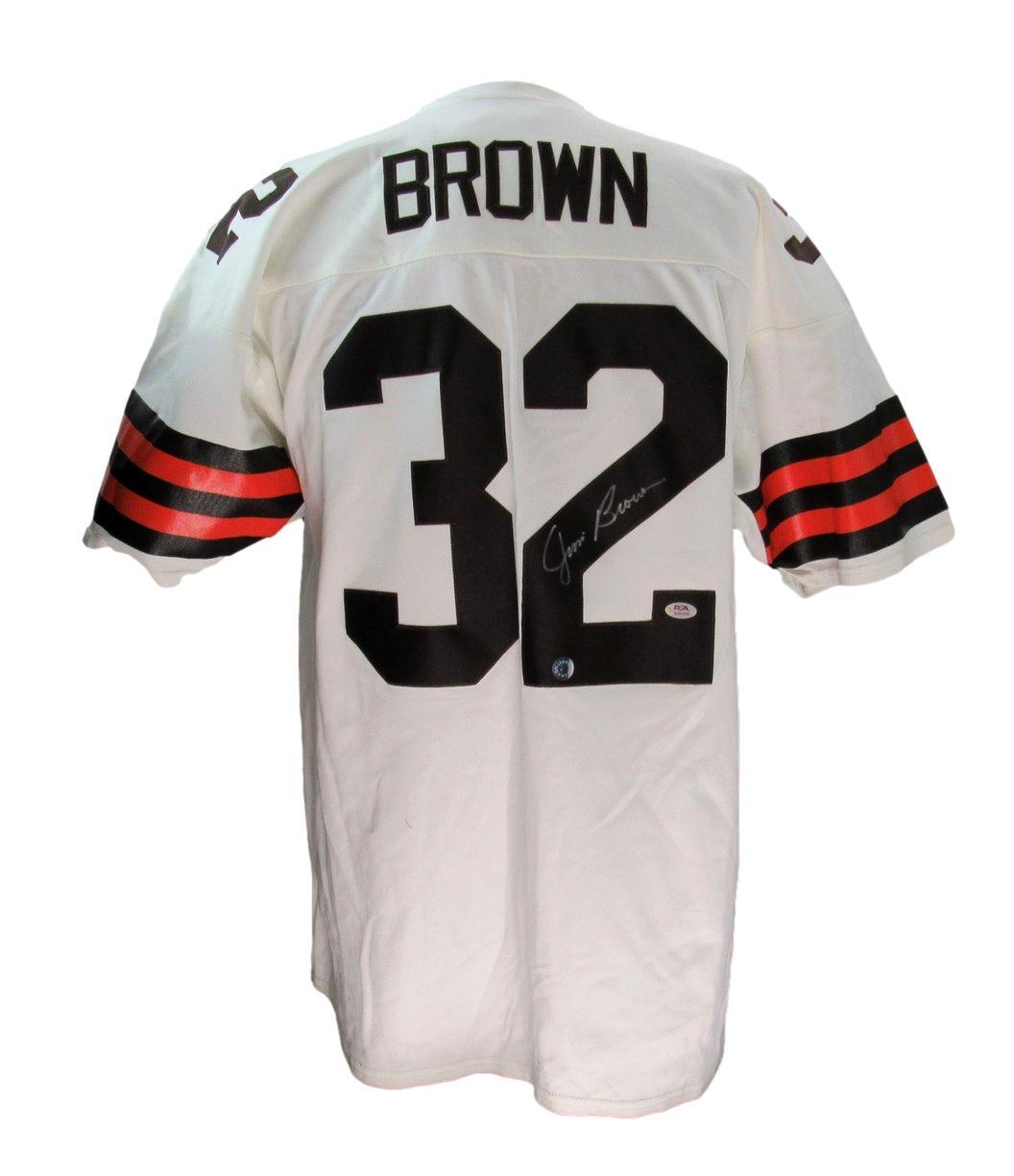 Jim Brown Hof Signed Custom Football Jersey