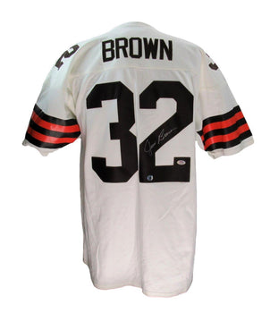 Jim Brown Hof Signed Custom Football Jersey