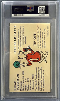 Oscar Robertson 1972 Icee Bear Autographed Card