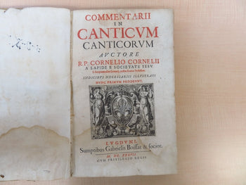 Cornelius A Lapide Commentarii In Canticum