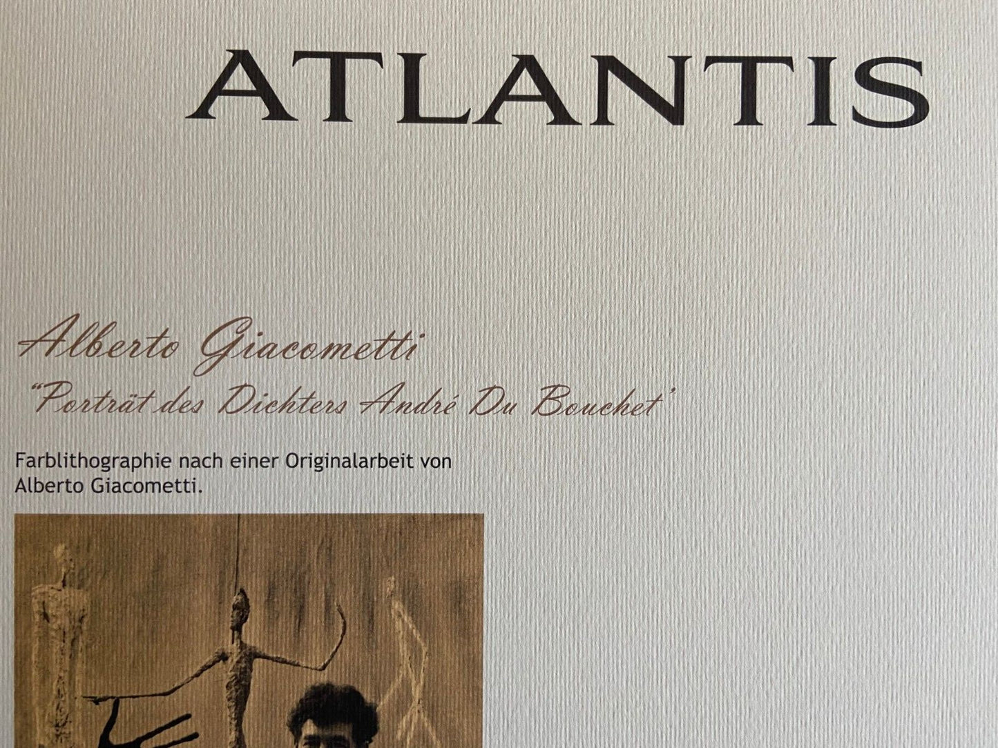 Alberto Giacometti Lithograph Certificated Numbered Coa Signed