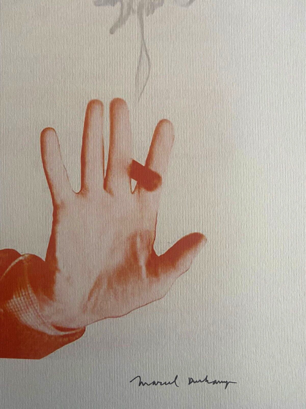 Marcel Duchamp Lithograph Stamped Signed Op Numbered A Hand Crayon