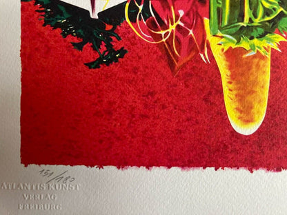 James Rosenquist Lithograph ( Coa Signed In Pen) Numbered In Pencil