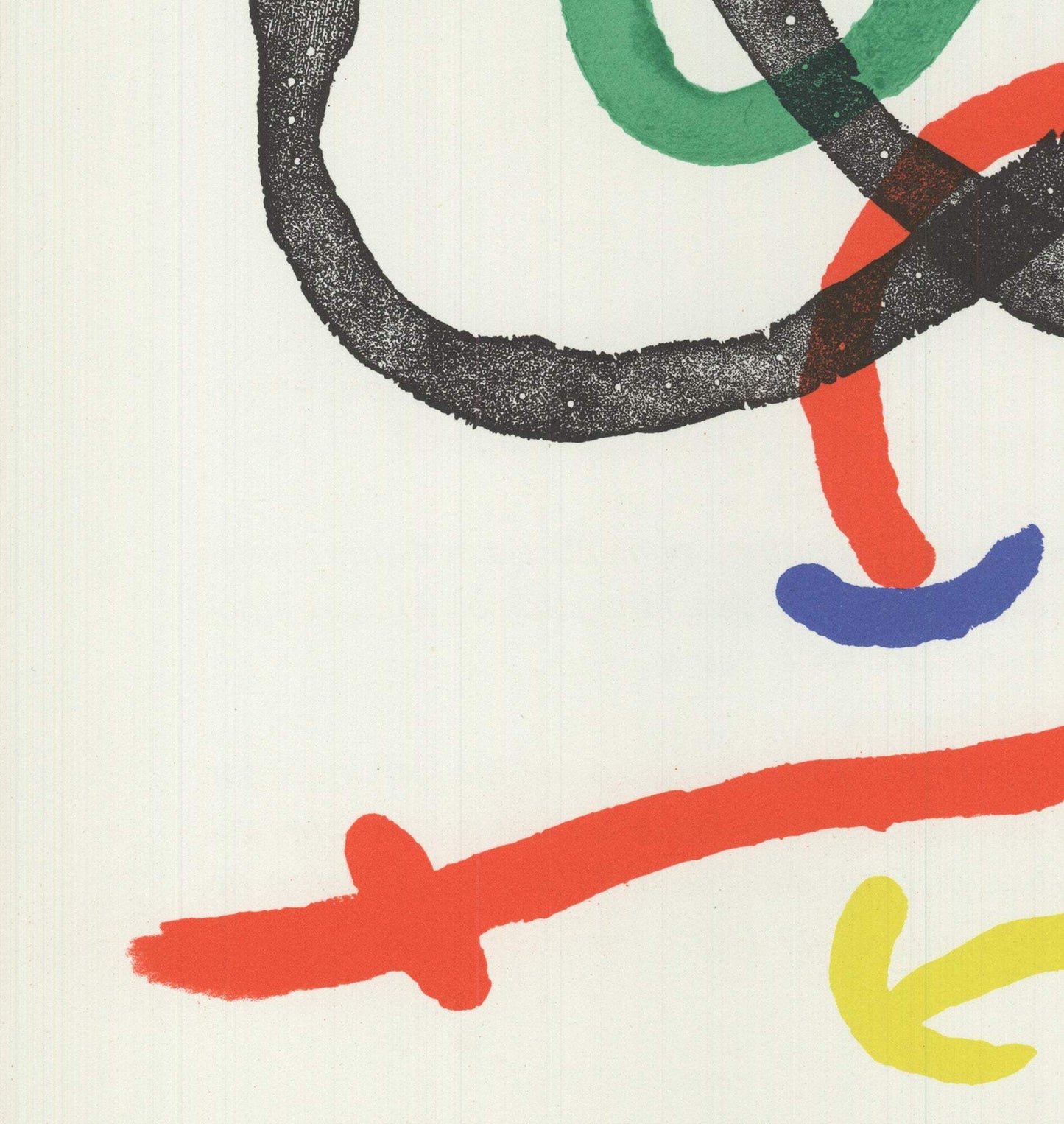 Joan Miro Swirl From Dlm Number 169 " Lithograph Surrealism Black