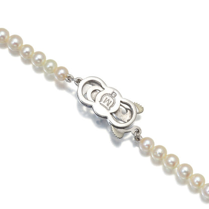 Mikimoto Necklace Akoya Pearl 3.8-7.5Mm Beaded Silver