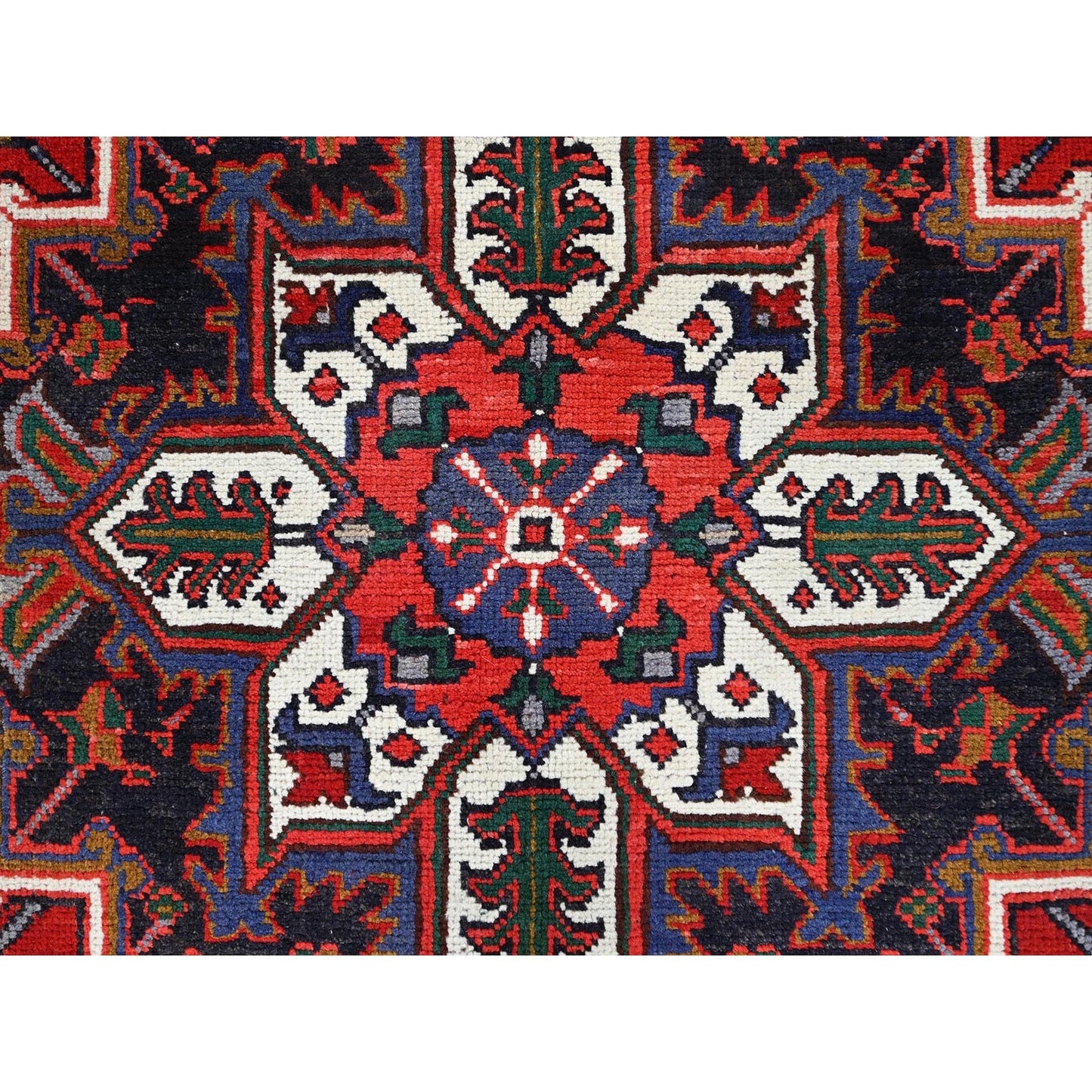 6'7"X9'2" Spanish Red Antique Organic Wool Hand Knotted Oriental Pile Rug