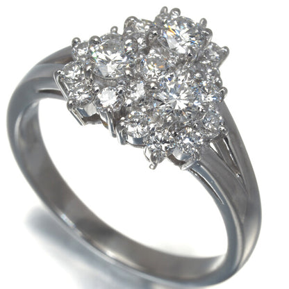 Diamond 0.74Ct Paved Heart Ring 900 Platinum