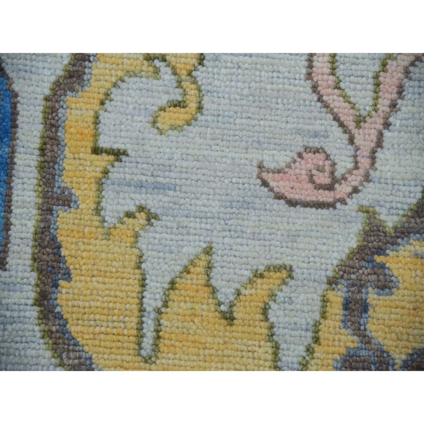 10'4"X14' Snow Ivory Bidjar Garhus Design Hand Knotted Natural Wool Rug