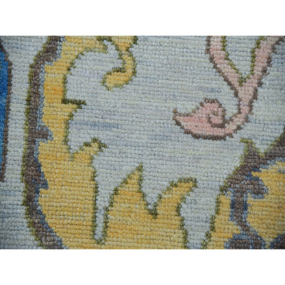 10'4"X14' Snow Ivory Bidjar Garhus Design Hand Knotted Natural Wool Rug