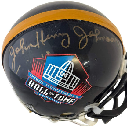 John Henry Johnson Autographed Steelers Mini Helmet (Jsa)