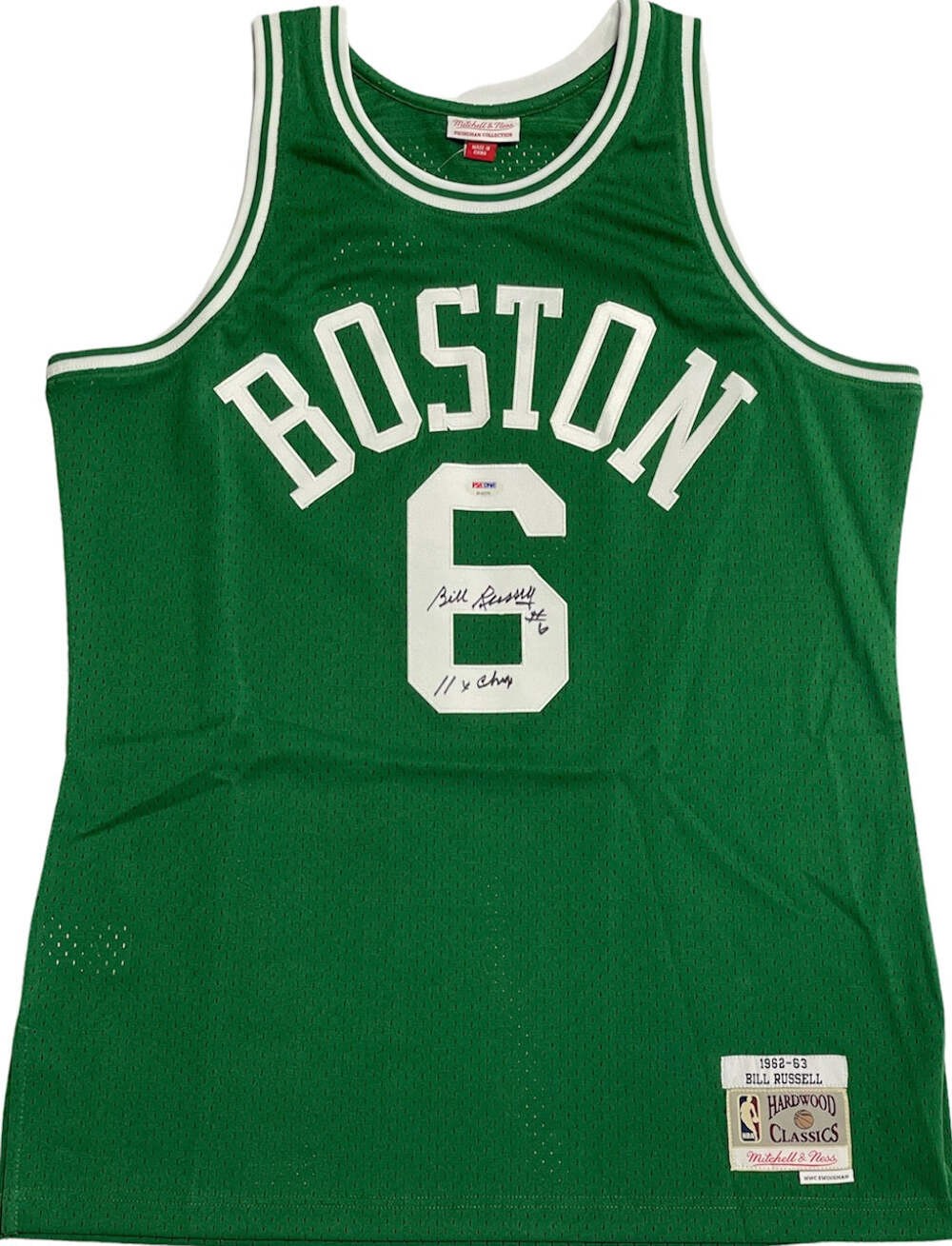 Bill Russell Autographed Mitchell & Ness Boston Celtics Swingman Jersey (Psa)