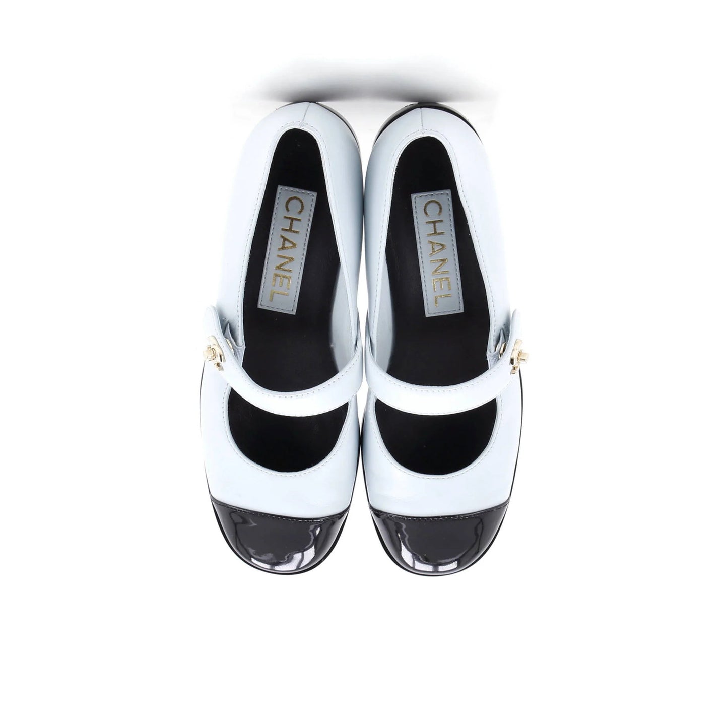 Chanel Women'S Cc Turnlock Mary Jane Flats Leather With Patent