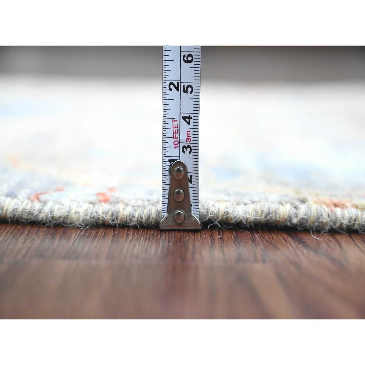 2'1"X3'1" Gray 100% Wool Birds Of Paradise Design Hand Knotted Mat Rug