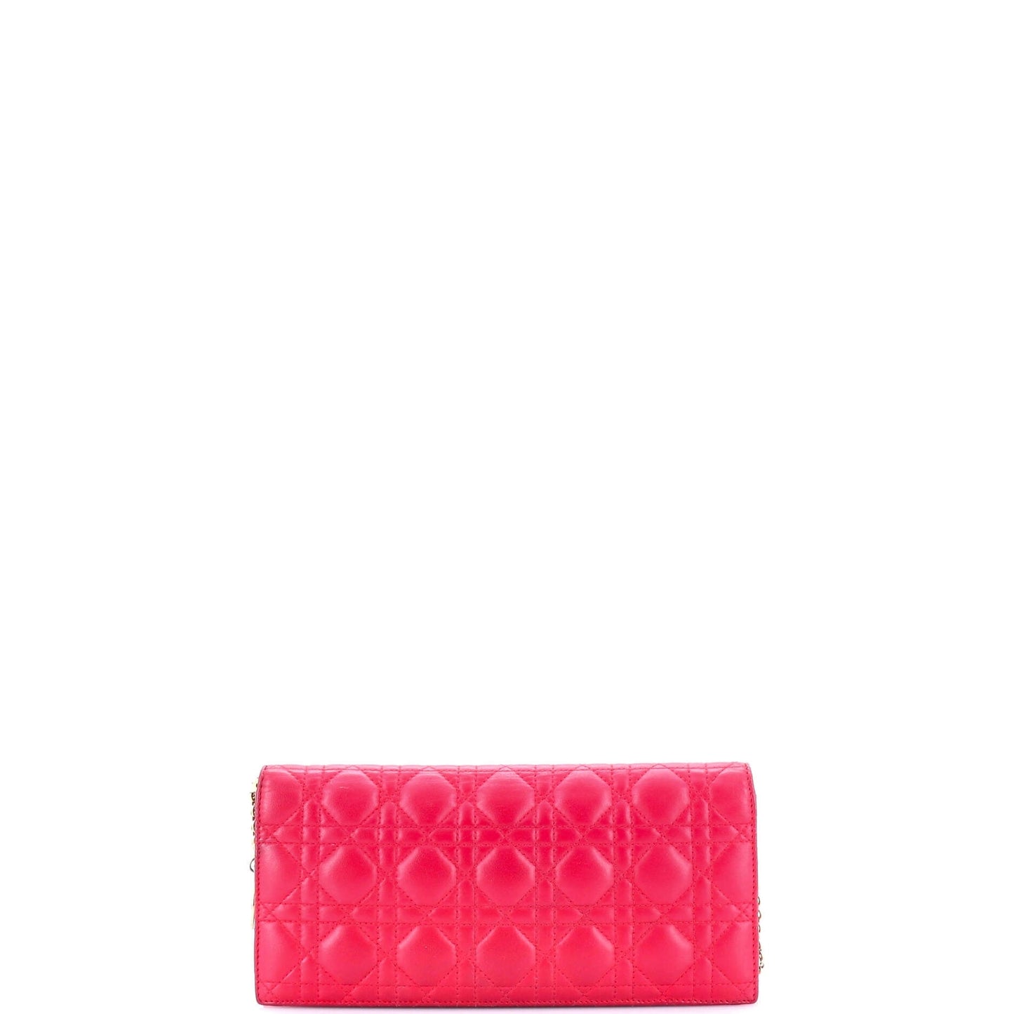 Christian Dior Lady Dior Convertible Chain Clutch Cannage Quilt Leather Long