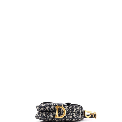 Christian Dior Mini Oblique Canvas Saddle Handbag