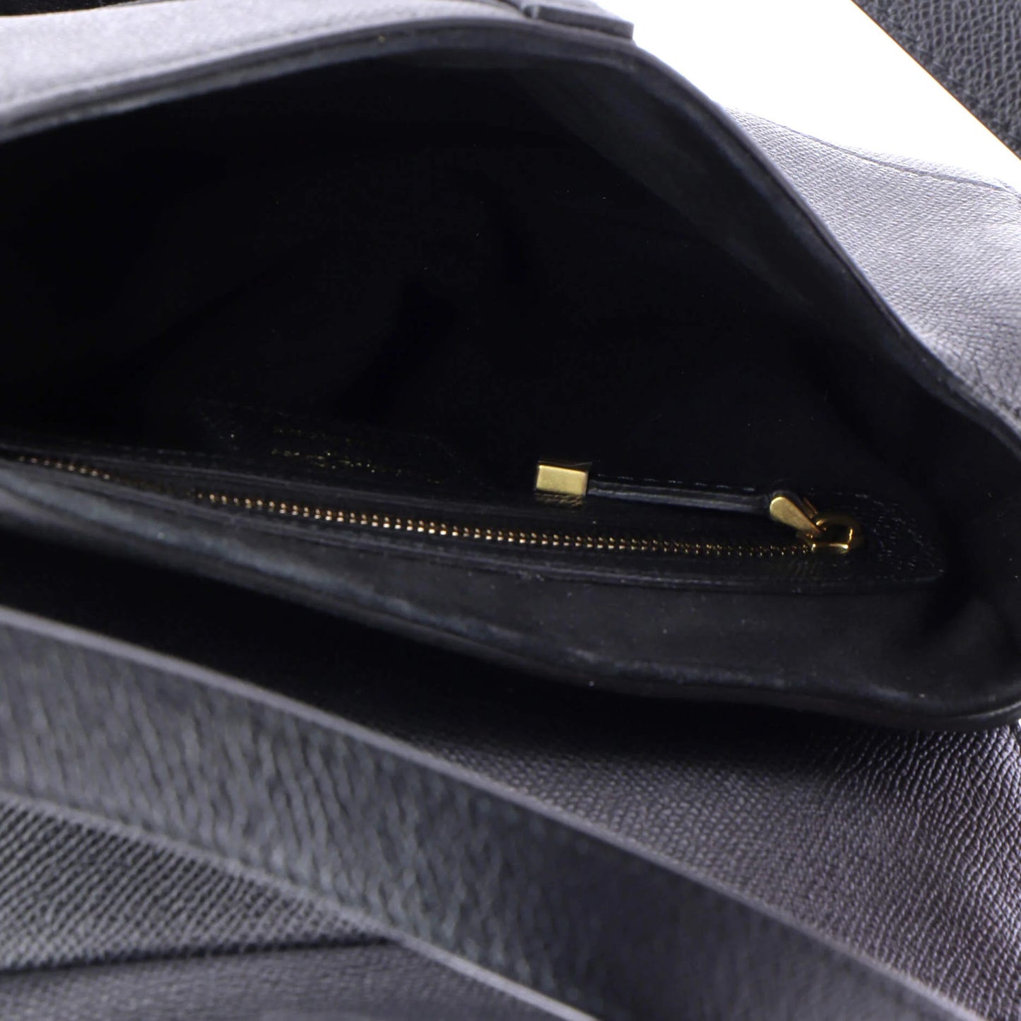 Christian Dior Saddle Handbag With Strap Leather Medium