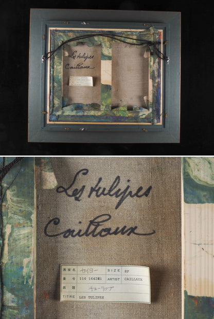Rodolphe Caillaux Original Oil Painting Les Tulipes F8 Floral Still Life Signe