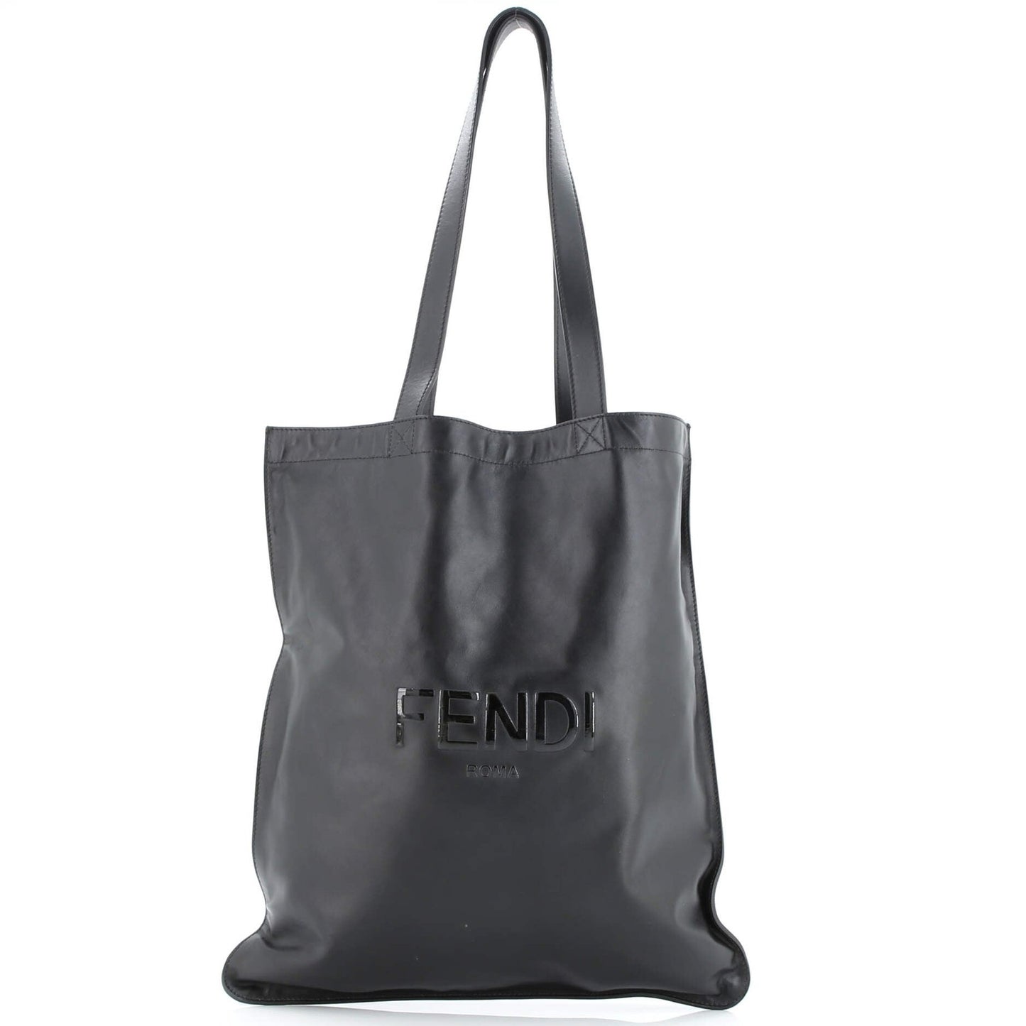 Fendi Pack Flat Shopper Tote Leather Tall
