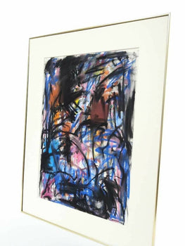 Robert Harms (America) Original Painting Pastel On Paper Signed Framed Abstract