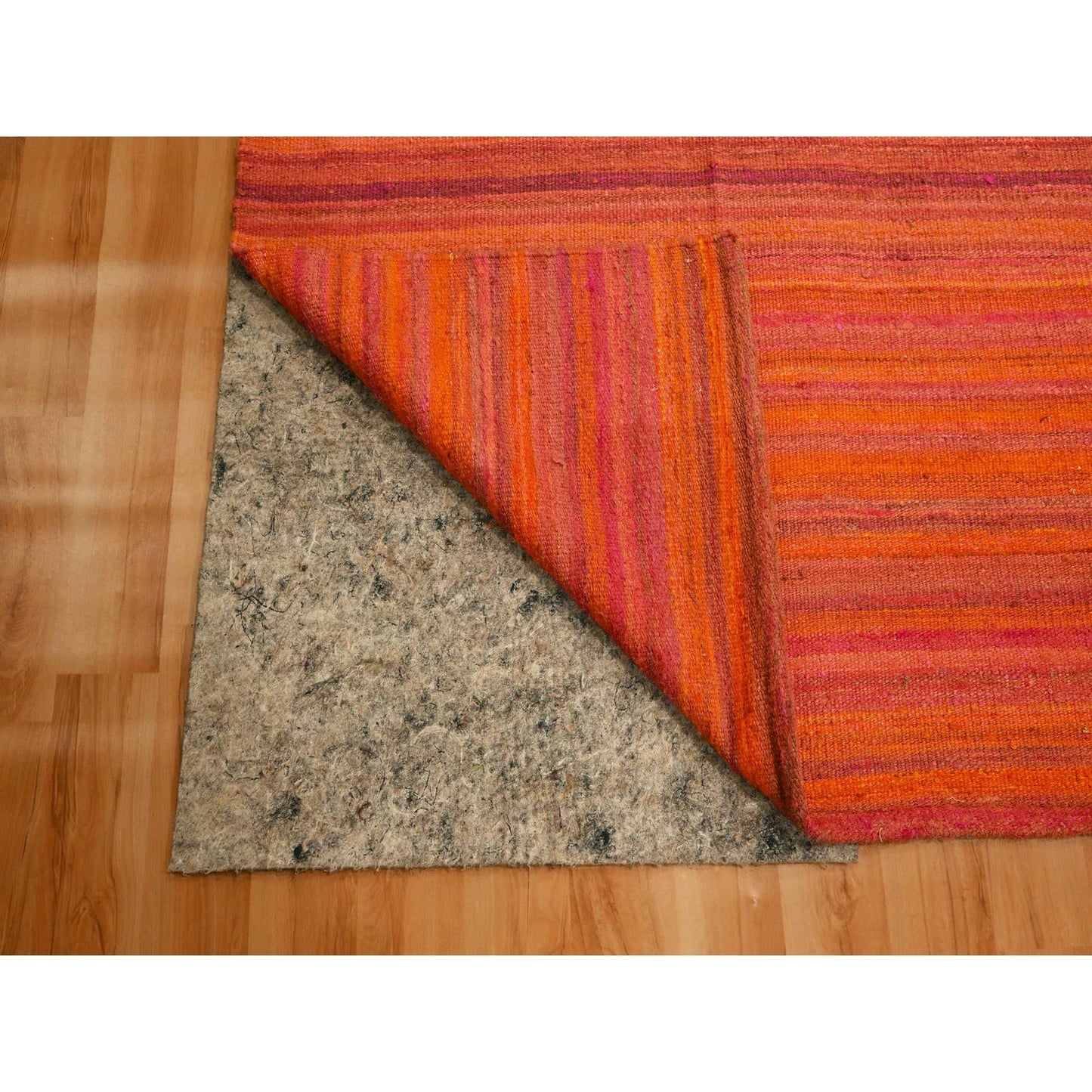 8'X10'1" Sunset Colors Plain Solid Design Wool And Silk Hand Knotted Rug