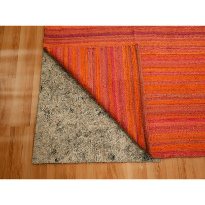 8'X10'1" Sunset Colors Plain Solid Design Wool And Silk Hand Knotted Rug