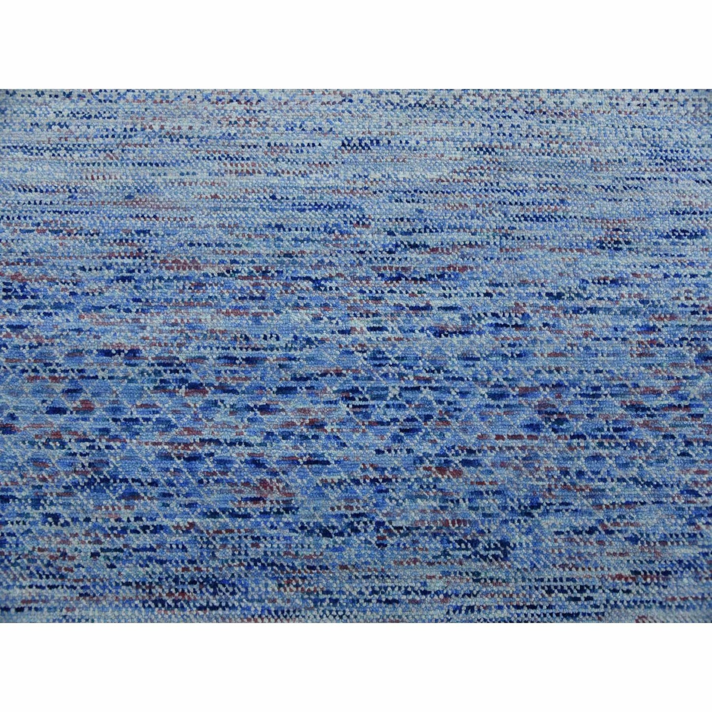 10'X14'4" Blue Pure Wool Hand Knotted Modern Chiaroscuro Collection Rug