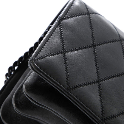 Saint Laurent Angie Chain Shoulder Bag Quilted Leather Small