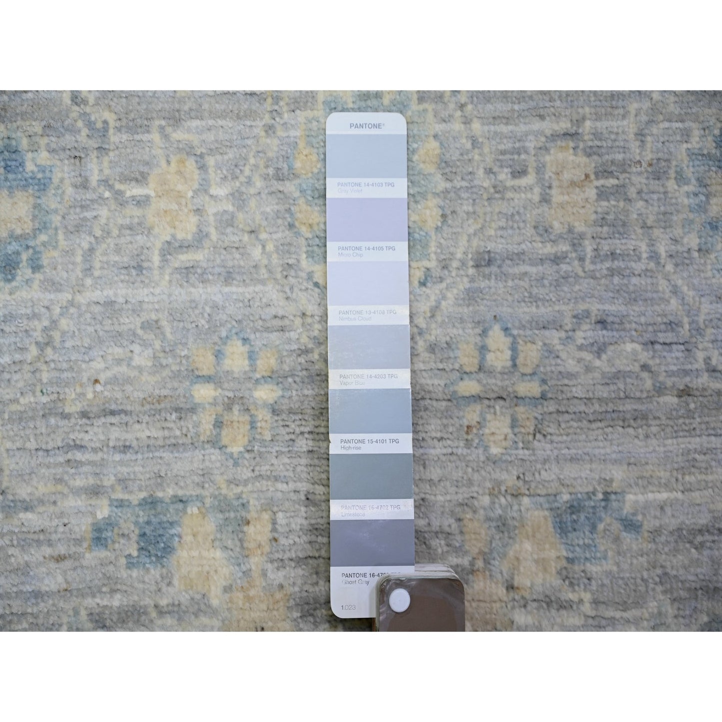 4'X10' Gray Finer Peshawar Soft Wool Hand Knotted Runner Oriental Rug