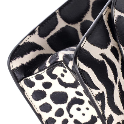 Salvatore Ferragamo Gancini Turnlock Flap Bag Printed Leather Medium