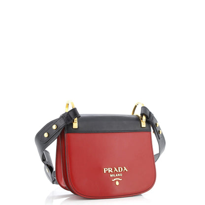 Prada Pionniere Saddle Crossbody Bag City Calfskin Small