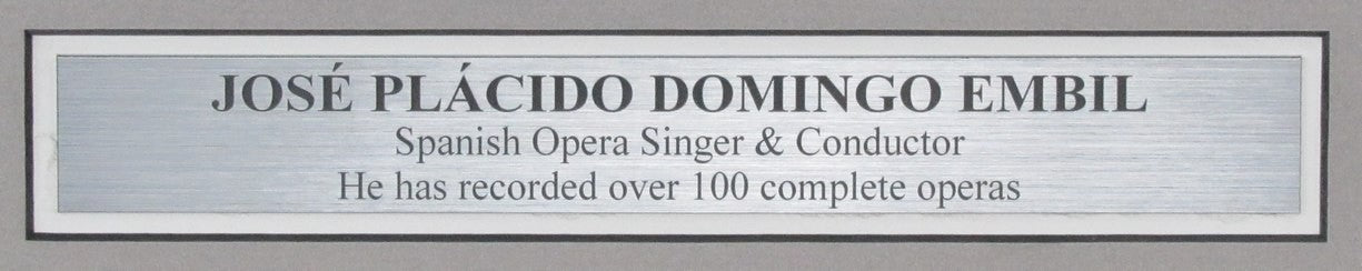 Jose Placido Opera Singer Autographed 11X14 Photo Framed Beckett 188622