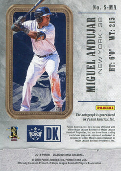 Miguel Andujar Autographed 2018 Panini Donruss