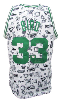Larry Bird Autographed White Doodle Mitchell &