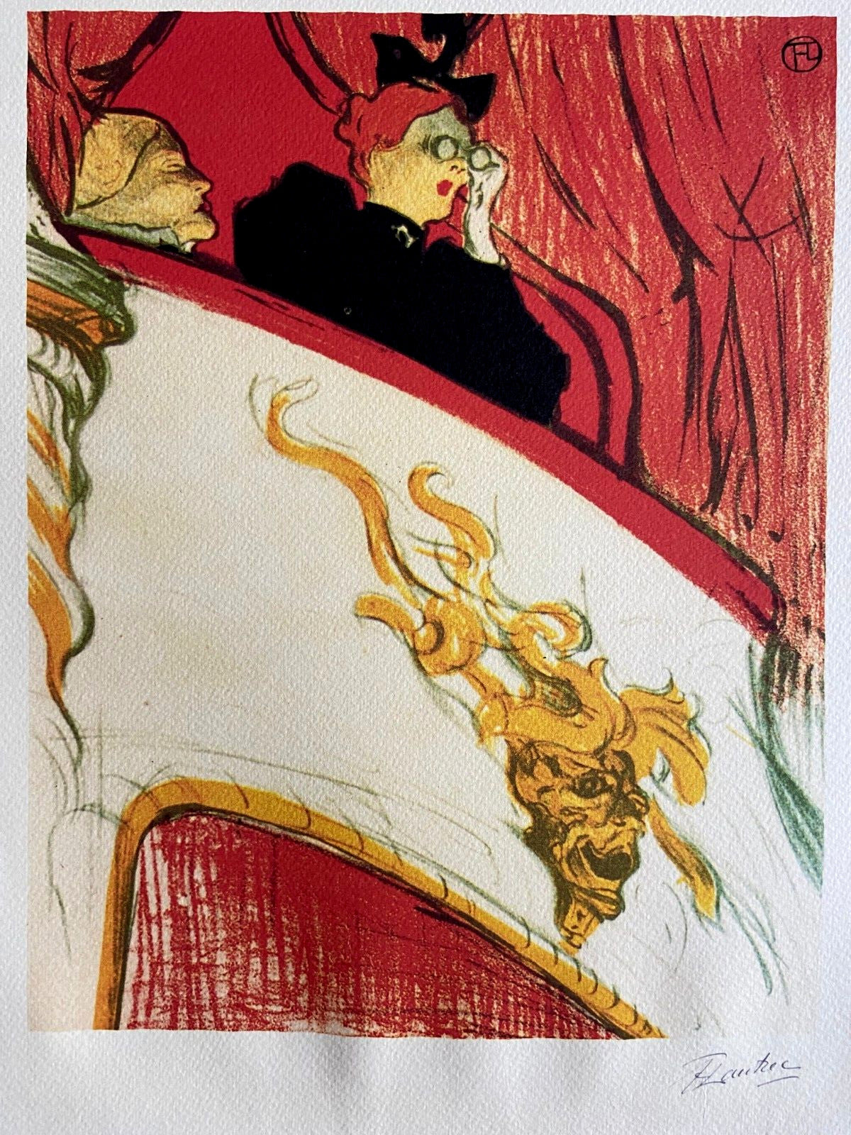 Henri De Toulouse-Lautrec Lithograph Coa Mourlot 1952 Signed