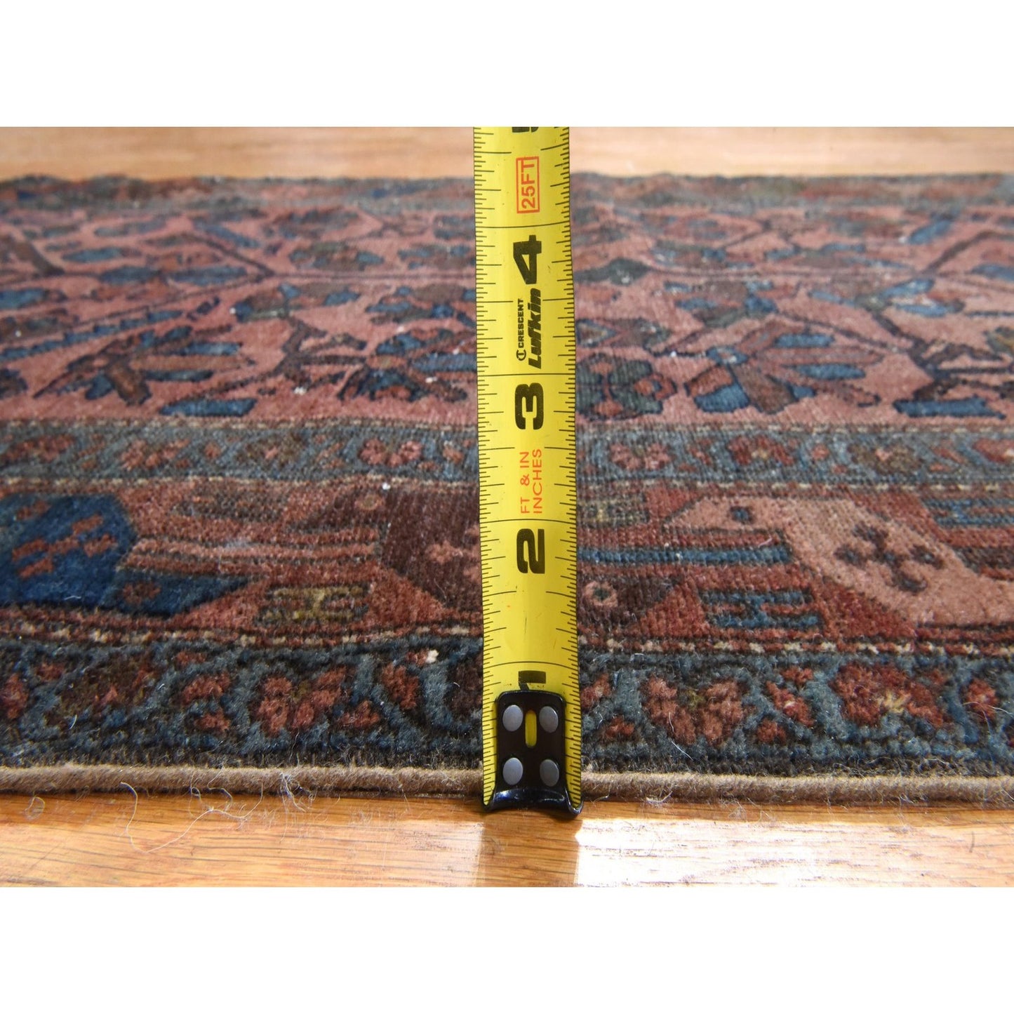 3'3"X5'5" Brown Antique Zoroastrian Hand Knotted Wool Rug Shabby Chic