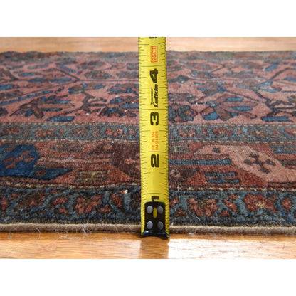 3'3"X5'5" Brown Antique Zoroastrian Hand Knotted Wool Rug Shabby Chic