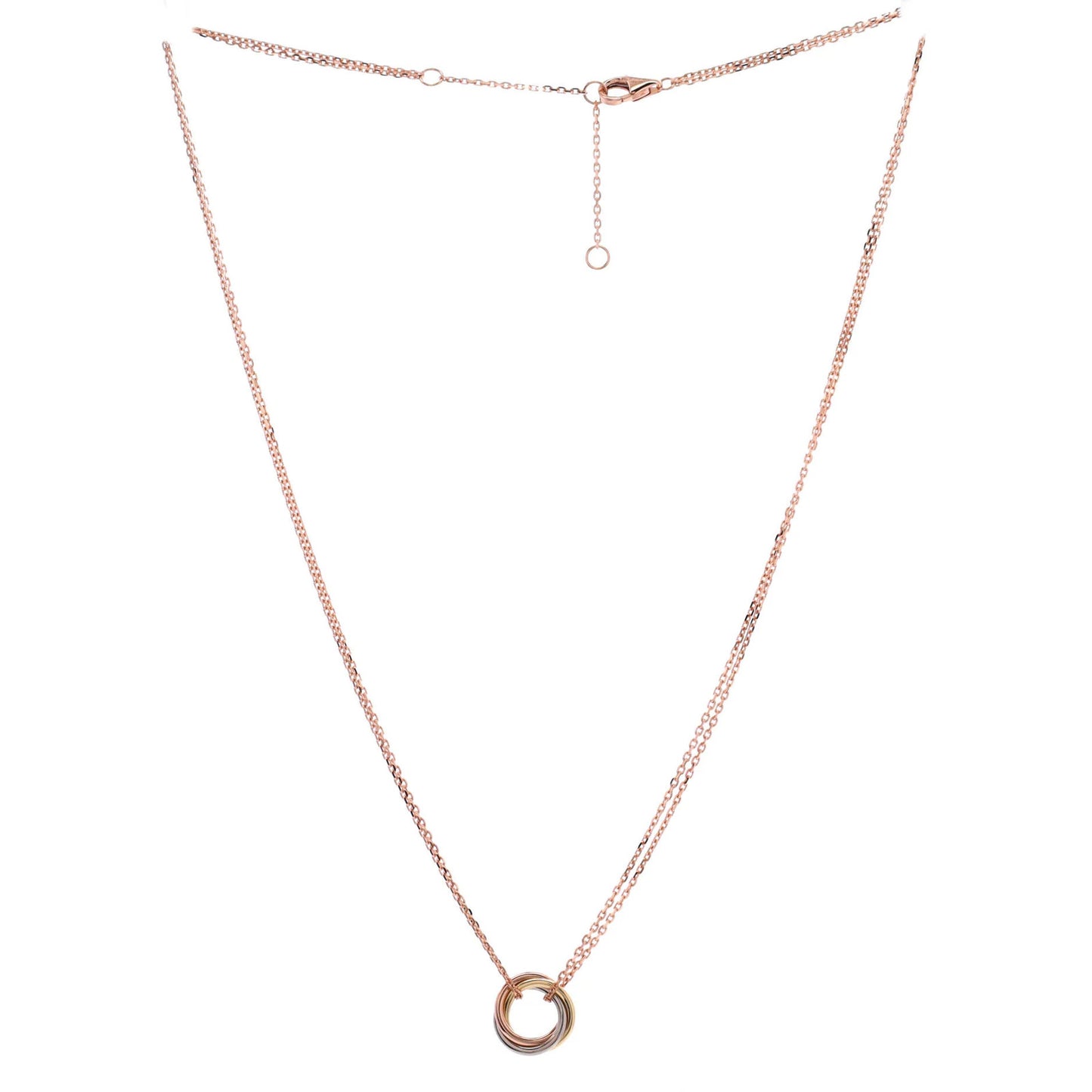 Cartier Trinity Choker Necklace 18K Tricolor Gold