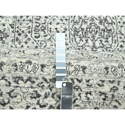 10'X14' Ivory 14Th Century Influence Mamluk Design Hand Knotted Wool Rug