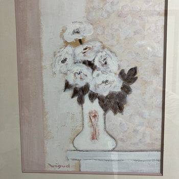 Andre Vigud (France) Oil Painting On Canvas White