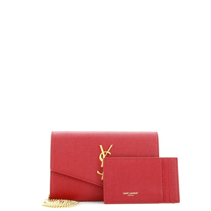 Saint Laurent Uptown Chain Wallet Leather