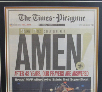 The Times Picayune Newspaper Saints Super Bowl