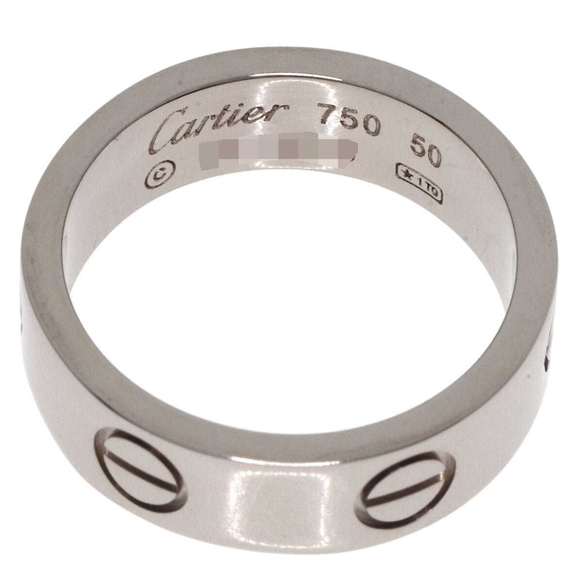 CARTIER   Ring love ring #50 K18 White Gold