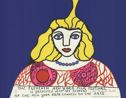 NIKI DE SAINT PHALLE Eleventh New York Film Festival SIGNED 70.25" x 37.25" Seri