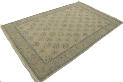 6X9 Ft Handmade Wool Oriental Rug Allover Floral