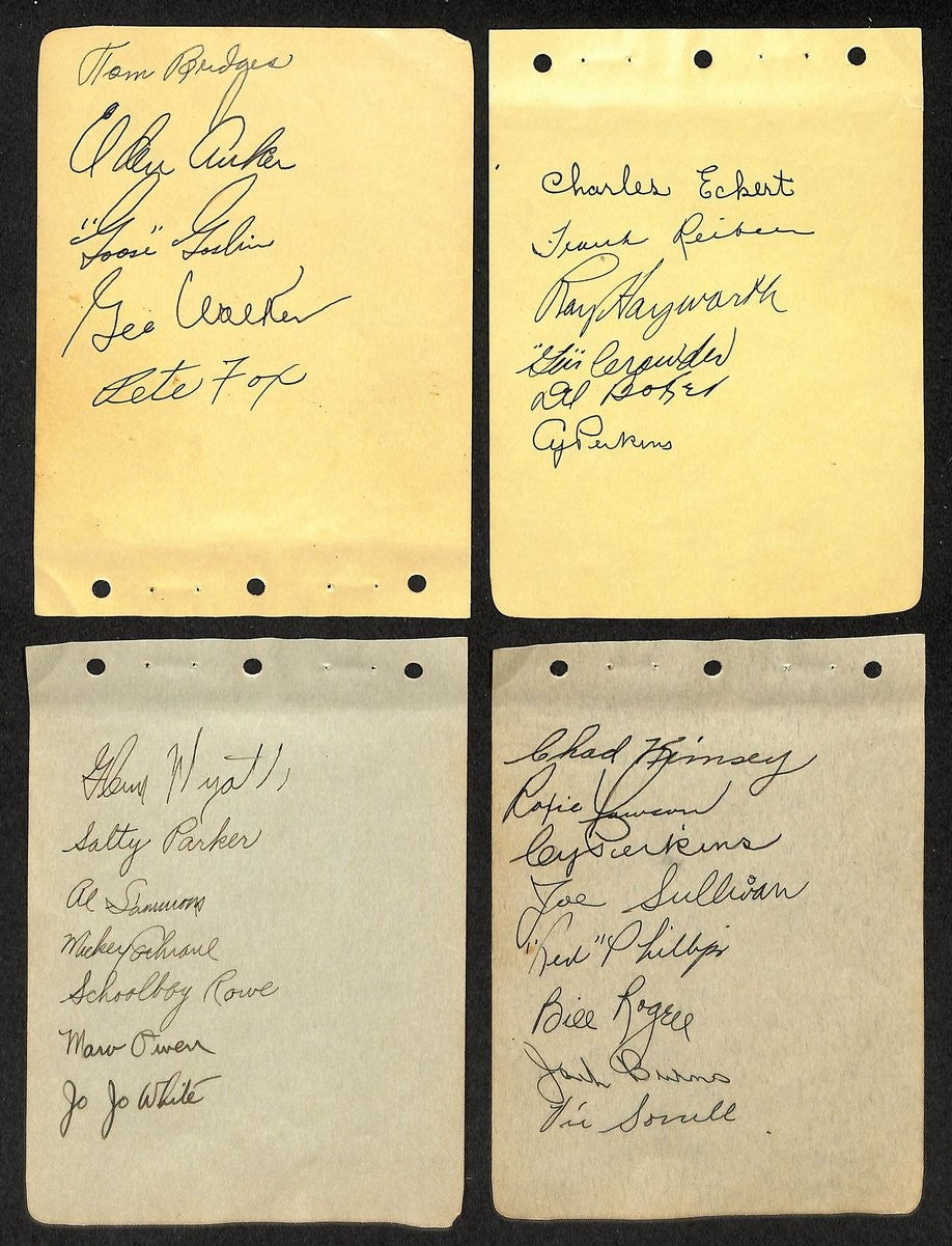 1936 Detroit Tigers Team Signed (27) Album Pages Simmons Cochrane HOF 204552