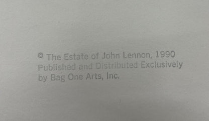 John Lennon Photographic Portrait Silkscreen 174/300 Signed By Yoko Ono W Mark