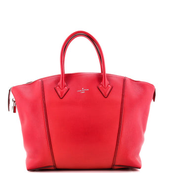 Louis Vuitton Soft Lockit Handbag Leather Mm