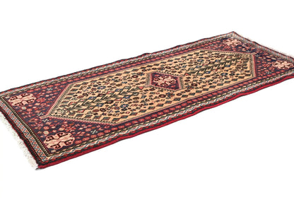 Handmade Vintage Tribal Oriental Rug 2X5 Ft