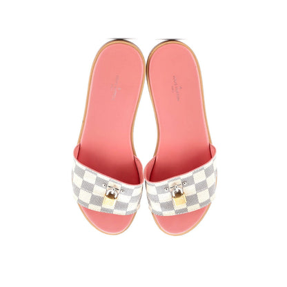 Louis Vuitton Women'S Lock It Flat Mule Sandals Damier